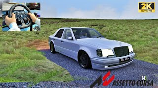 MercedesBenz E500 W124  Assetto Corsa Steering Wheel Gameplay [upl. by Imhsar]