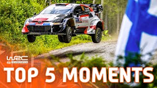 Top 5 Moments  WRC Secto Rally Finland 2023 [upl. by Ordep]