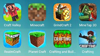 Craft Valley Minecraft GrindCraft 2 MineTap 3D RealmCraft Planet Craft Crafting and Building [upl. by Eillor272]