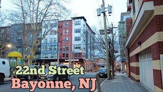 Walking on 22nd Street in Bayonne New Jersey USA  From near Newark Bay to Route 440 [upl. by Yemar657]