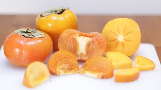 How to Eat Persimmons  Persimmon Taste Test [upl. by Yendroc]