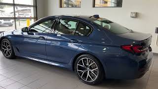 2022 BMW 540i Phytonic Blue with Cognac Dakota lthr [upl. by Nagiem314]