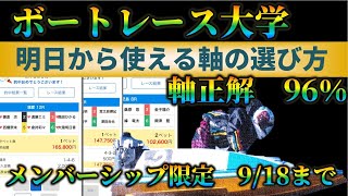 軸正解率96％。明日から使える舟券軸の選び方【ボートレース大学・競艇ライブ】 [upl. by Vladimir]