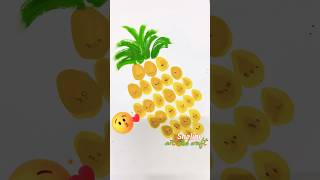 Thumb printing activity  thumb pineapple activitylove craft trending art schoolcraft [upl. by Assenay101]