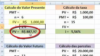 Matemática Financeira Usando o Excel [upl. by Anilatac]