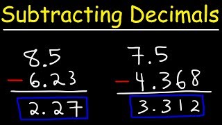 Subtracting Decimals  Keeping It Simple [upl. by Ula712]