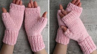 Knit Fingerless Gloves Hand Warmers  Knit Fingerless Mittens [upl. by Zetrom]