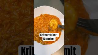 Kritharaki mit Garnelen in Tomatensoße ❤️ Lecker und schnell gemacht greekfood rezept [upl. by Llejk]