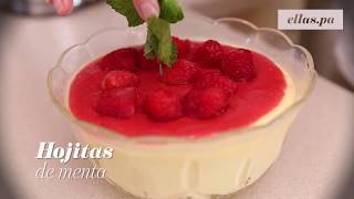 Panna cotta de limón con coulis de frambuesas  Revista Ellas [upl. by Asenaj555]