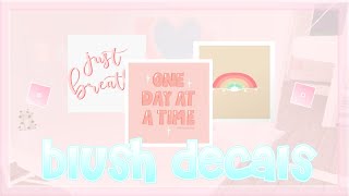 10 AESTHETIC BLUSH DECAL CODES  Roblox  thedailyrose [upl. by Herm291]