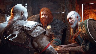 God of War Ragnarok  Kratos meets Thor amp Odin for the first time 4K [upl. by Arikahc]