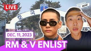 FULL VERENG SUB 💜BTS💜 RM amp V enlist in S Korean Army [upl. by Richards]