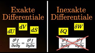 Exakte amp Inexakte Differentiale  Einfache Erklärung Beispiele Thermodynamik Physik amp Chemie [upl. by Magner]