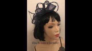 How to make a fascinator hat easy Millinery DIY loop headpiece tutorial for a Royal Wedding [upl. by Yrkcaz]