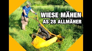 Wiese mähen 2022  AS 28 Allmäher  Hohes Gras mähen und mulchen [upl. by Deming]