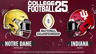 Indiana vs Notre Dame  CFP National Championship College Football 25 [upl. by Nilra]