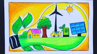 Conserve energy protect environment paintingConserve energy protect environment DrawingSaveEnergy [upl. by Roi]