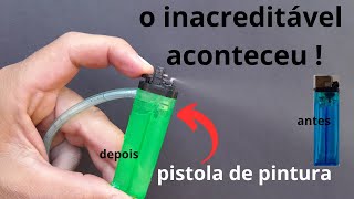 🔥INACREDITÁVEL PISTOLA DE PINTURA CASEIRA COM ISQUEIRO ISSO VAI TE SURPREENDER  TUTORIAL COMPLETO [upl. by Ees]