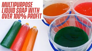 MULTIPLEPURPOSE LIQUID SOAP WITH OVER 100 PROFIT [upl. by Ahsiekam574]