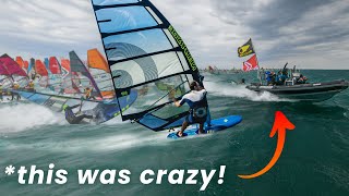 I RACED AGAINST 1400 WINDSURFERS  Defi Wind 2023 [upl. by Ahsenit]