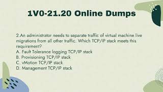 1V02120 Associate VMware Data Center Virtualization Updated Dumps [upl. by Yrral]