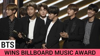 BTS Wins BIG At The Billboard Music Awards 2017  Hollywire [upl. by Kerr]