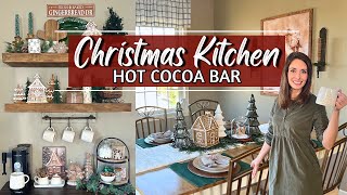 Christmas Kitchen Decorate With Me 2024  Hot Cocoa Bar Ideas [upl. by Gemoets]