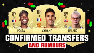 FIFA 22  NEW CONFIRMED TRANSFERS amp RUMOURS 🤪🔥 ft Varane Pogba Haaland etc [upl. by Dianuj]