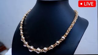 How to make a beautiful 18k gold necklace 🔥🔨 Gold18k gold viral video silver jewellry [upl. by Nycila]