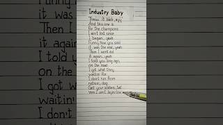 INDUSTRY BABY Lyrics Song by Lil Nas X industrybabylyrics lilnasx [upl. by Katuscha489]