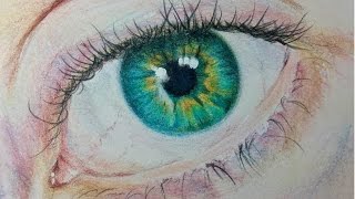 How to Blend Colored Pencils eye [upl. by Cowen]