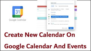 How to Create A New Calendar On Google Calendar And Assign Events [upl. by Lledo740]