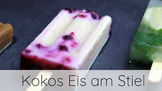 Kokos Eis am Stiel vegan  Rezept 🍦 [upl. by Chasse980]