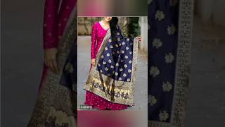 Taffeta silk designer gown with dupatta newcollection style fashion short [upl. by Willabella]