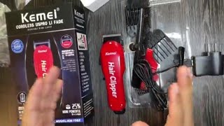 MÁQUINA ECONÓMICA KEMEI 2024 PARA CORTES DE CABELLO PARA HOMBRES educación kemei review [upl. by Vassar]