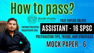 6 Mock Past Papers  How to Ace the BPS16 Assistant Exam Preparation Tips Tricks and Strategies [upl. by Atinra636]