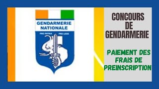 Concours De Gendarmerie 2022  Inscription En Ligne Et Paiement Des Frais De Préinscription [upl. by Arhas955]