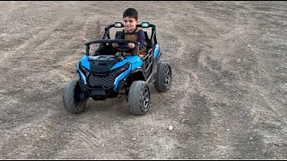 4 and 2 Year Old Riding ARBELI 24V 4WD UTV [upl. by Nanahs]