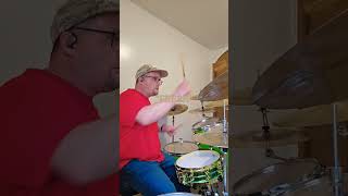 Practicing cool rock style DRUM BEAT omete cymbals drums [upl. by Mcevoy431]