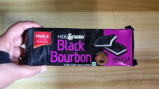 Unpacking of Black Bourbon Vanilla Cream Sandwich Biscuits [upl. by Ikim]