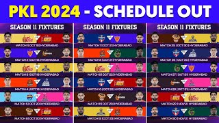 Pro Kabaddi 2024 Schedule Announced  PKL Season 11 Schedule amp Updates [upl. by Renmus]