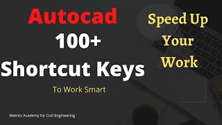 Autocad 2D and 3D 100 Shortcut Keys Work Smart Using Shortcut Keys [upl. by Ennaej]