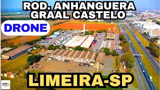 DRONE NA RODOVIA ANHANGUERA E GRAAL CASTELO  LIMEIRASP [upl. by Ainessey56]