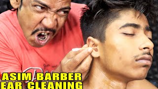 Earwax amp Cleaning by Asim Barber  Head Massage amp Ear Fingering with SWAG  Neck Cracking  ASMR [upl. by Adnalro]