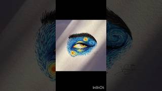 ✨Drawing starry night eyes✨art trending colouredpencildrawing [upl. by Critchfield]