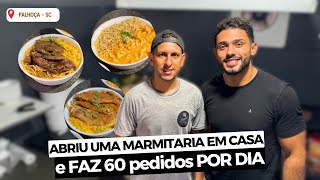 10 anos de COZINHEIRO e largou tudo FOI VIVER O SEU SONHO  SEU PATRICK 60 marmitas por dia em CASA [upl. by Susejedairam]