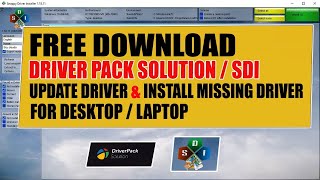 Get Driver Pack  SDI Snappy Driver Installer for Desktop and Laptop [upl. by Alburga]