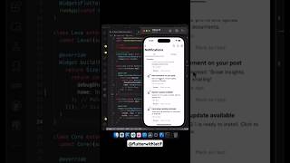 Notification panel in flutterflutter fluttertutorial india mobileappdevelopment codingtutorial [upl. by Nivac]