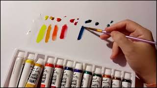 Mont Marte Watercolour Paints Review amp Paint Test [upl. by Reemas]