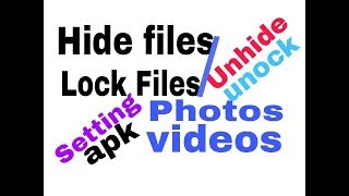 Hide any files using using moile xender app files supaye xender se  Mytech center [upl. by Allrud355]